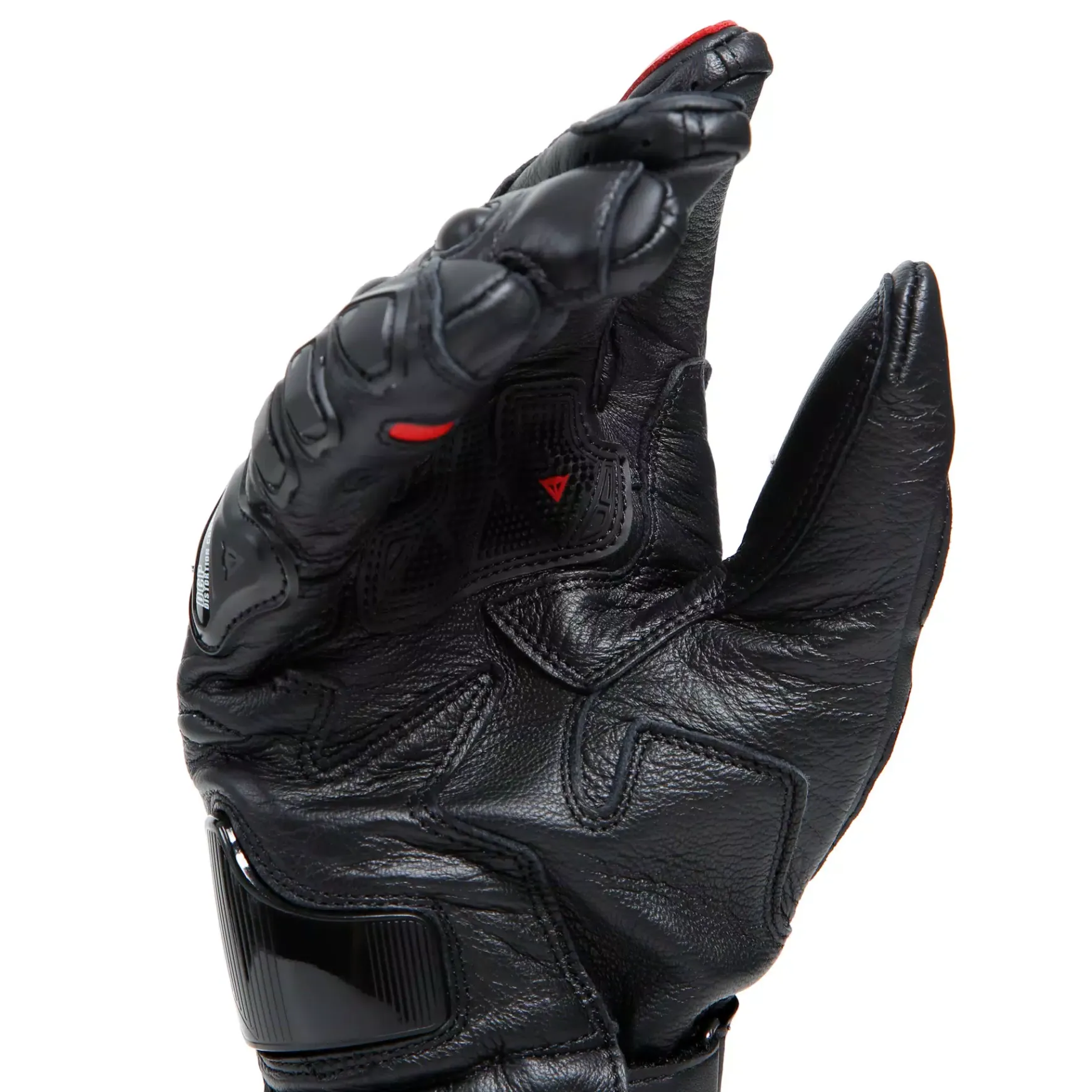 Dainese DRUID 4 LEATHER GLOVES BLACK/LAVA-RED/WHITE Clearance