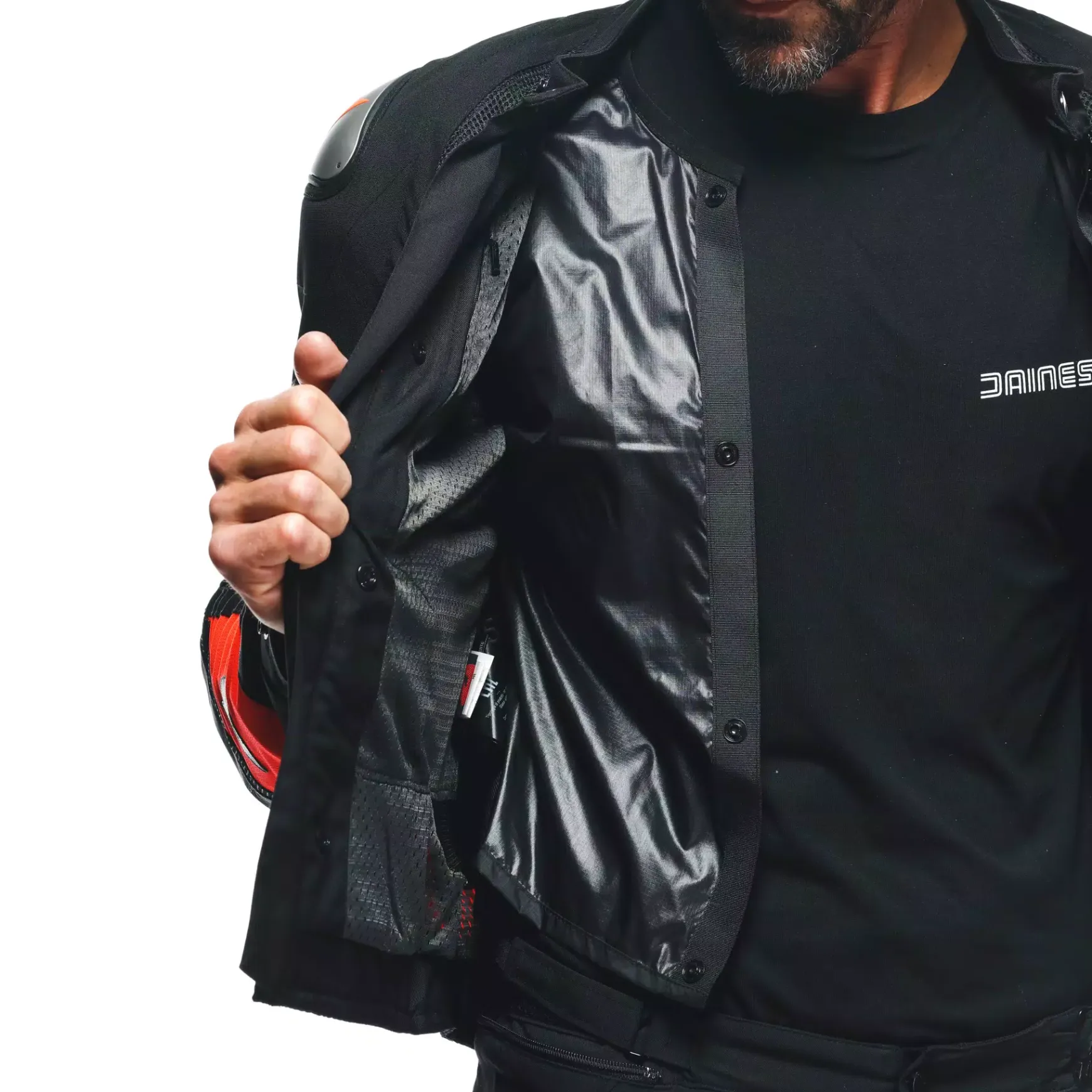 Dainese ENERGYCA AIR TEX JACKET BLACK/FLUO-RED Hot