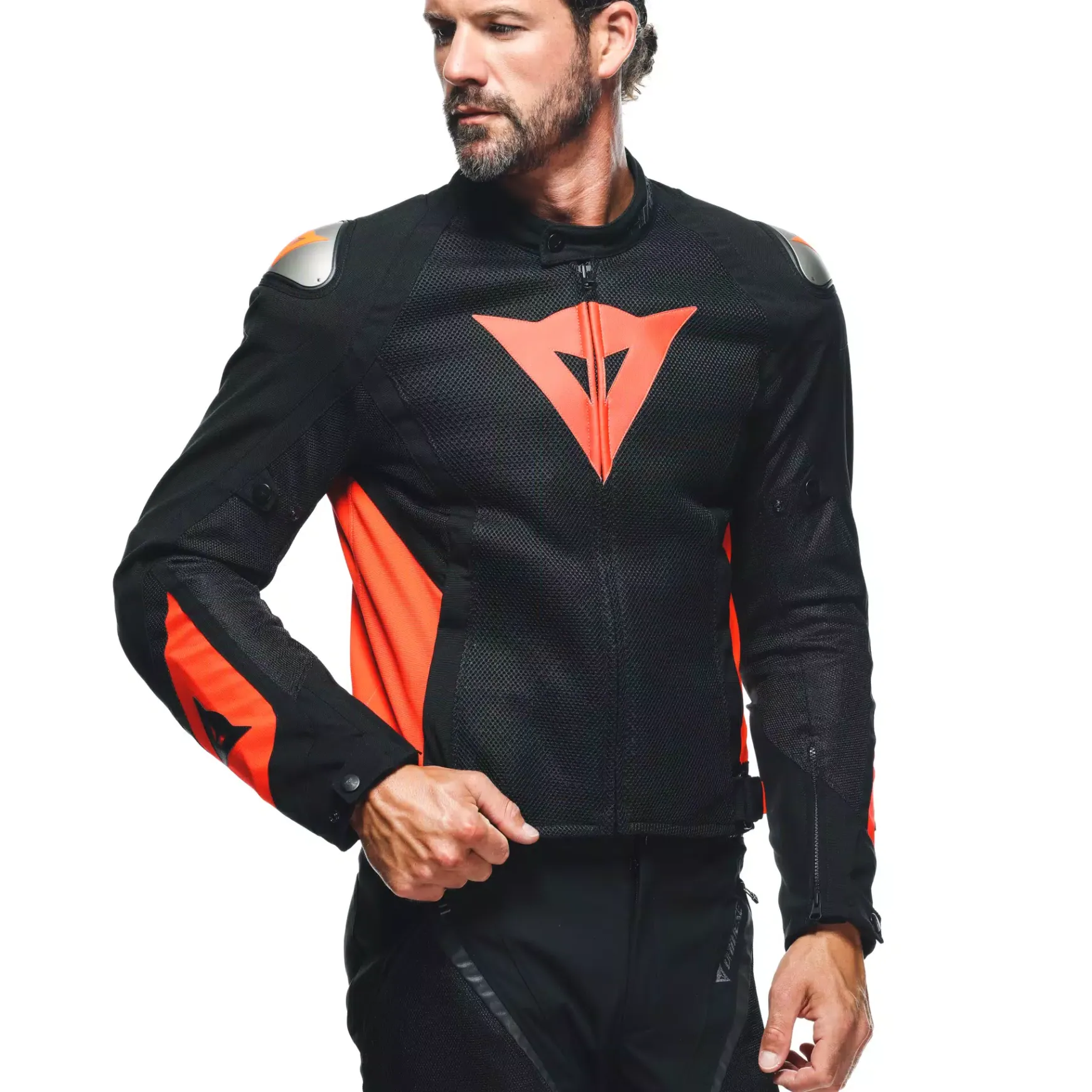 Dainese ENERGYCA AIR TEX JACKET BLACK/FLUO-RED Hot