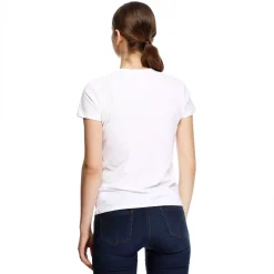 Dainese ESSENCE WORDMARK - DAMEN-RUNDHALS-T-SHIRT WHITE New