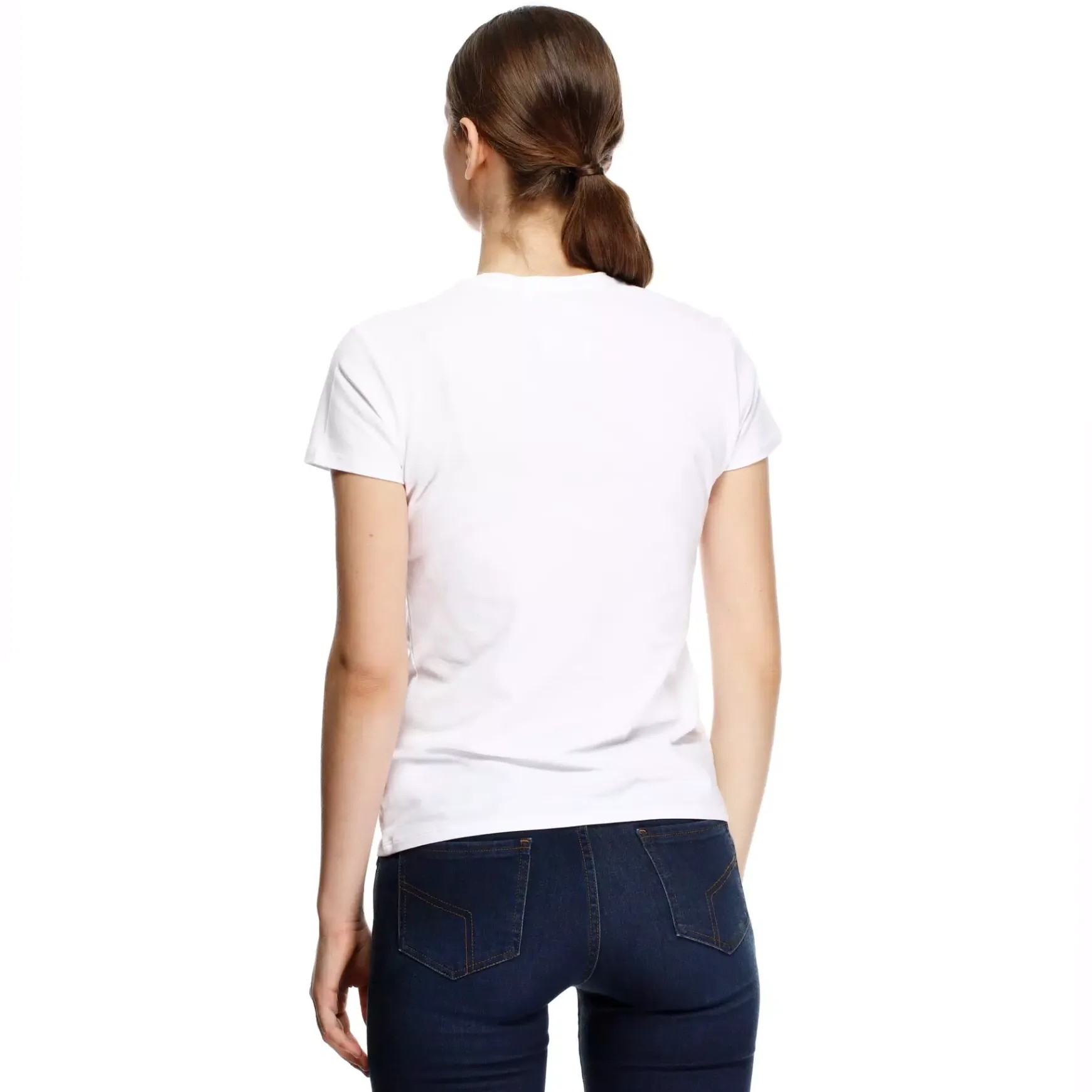 Dainese ESSENCE WORDMARK - DAMEN-RUNDHALS-T-SHIRT WHITE New
