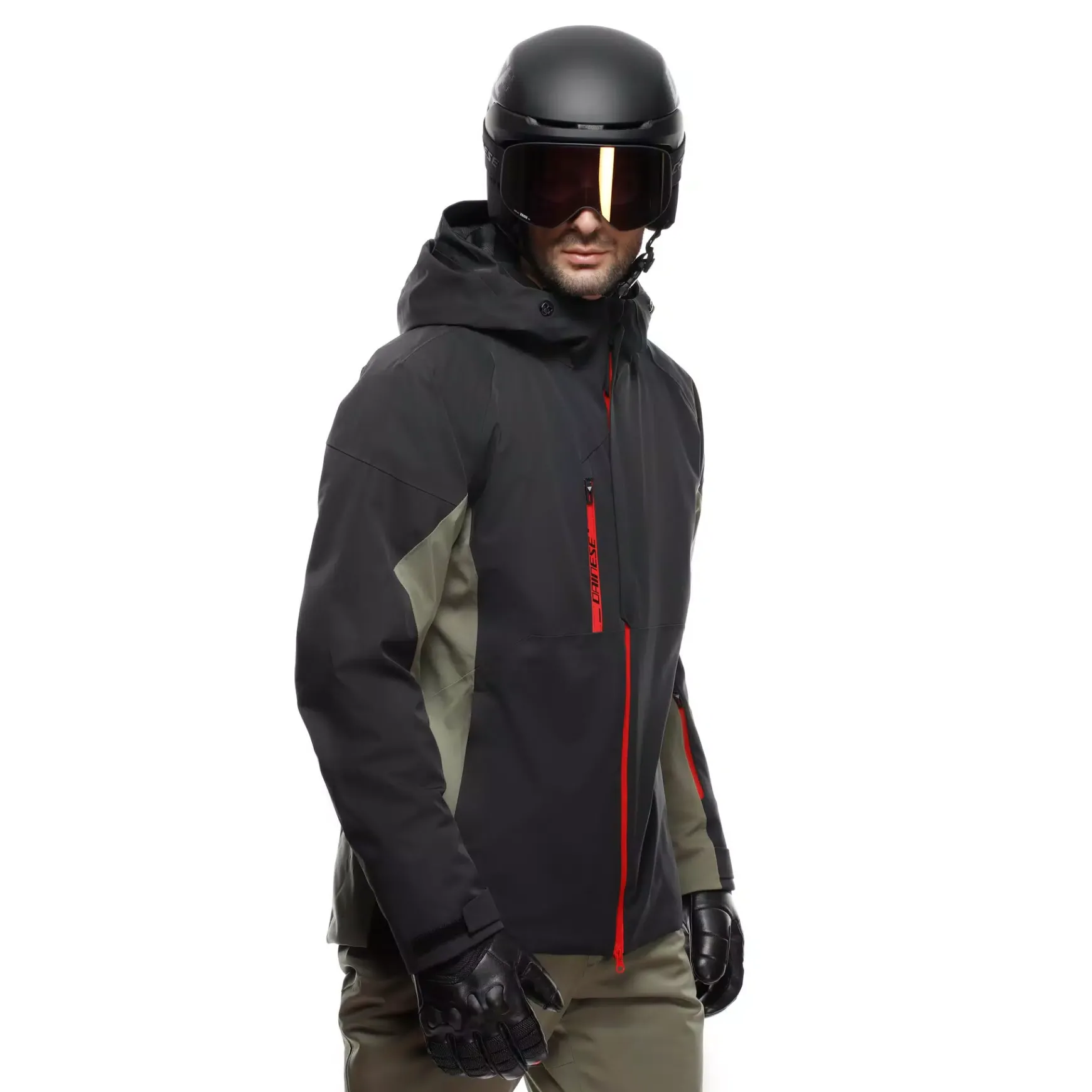 Dainese ETRA AEROSENSE-DRY - HERREN-SKIJACKE STRETCH LIMO/GREEN FOUR