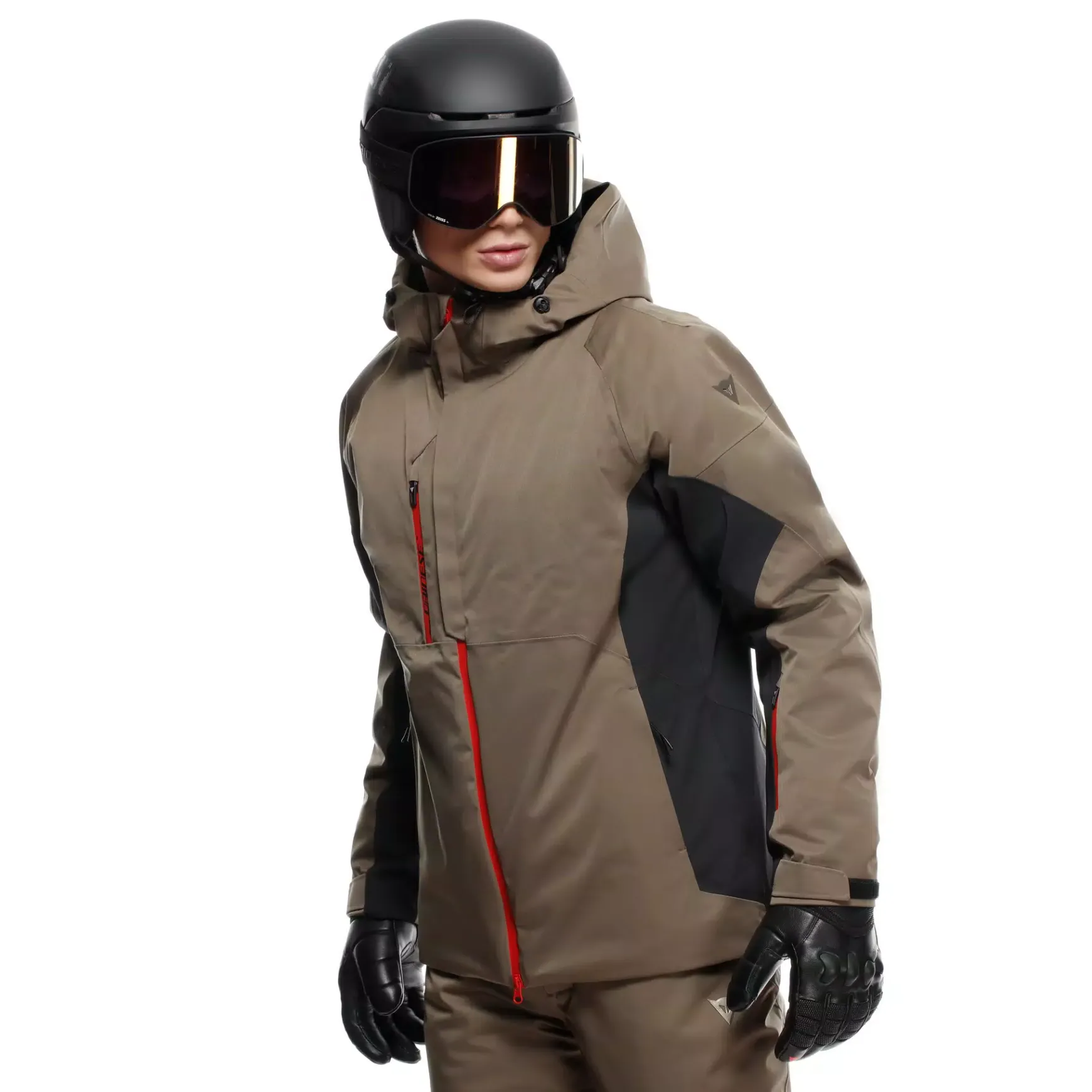 Dainese ETRA AEROSENSE-DRY - HERREN-SKIJACKE BUNGEE BROWN/STRETCH LIMO Clearance