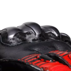 Dainese FIERO - MOTORRAD-RENNHANDSCHUH AUS LEDER BLACK/RED-LAVA/WHITE Clearance