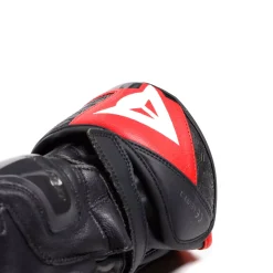 Dainese FIERO - MOTORRAD-RENNHANDSCHUH AUS LEDER BLACK/RED-LAVA/WHITE Clearance