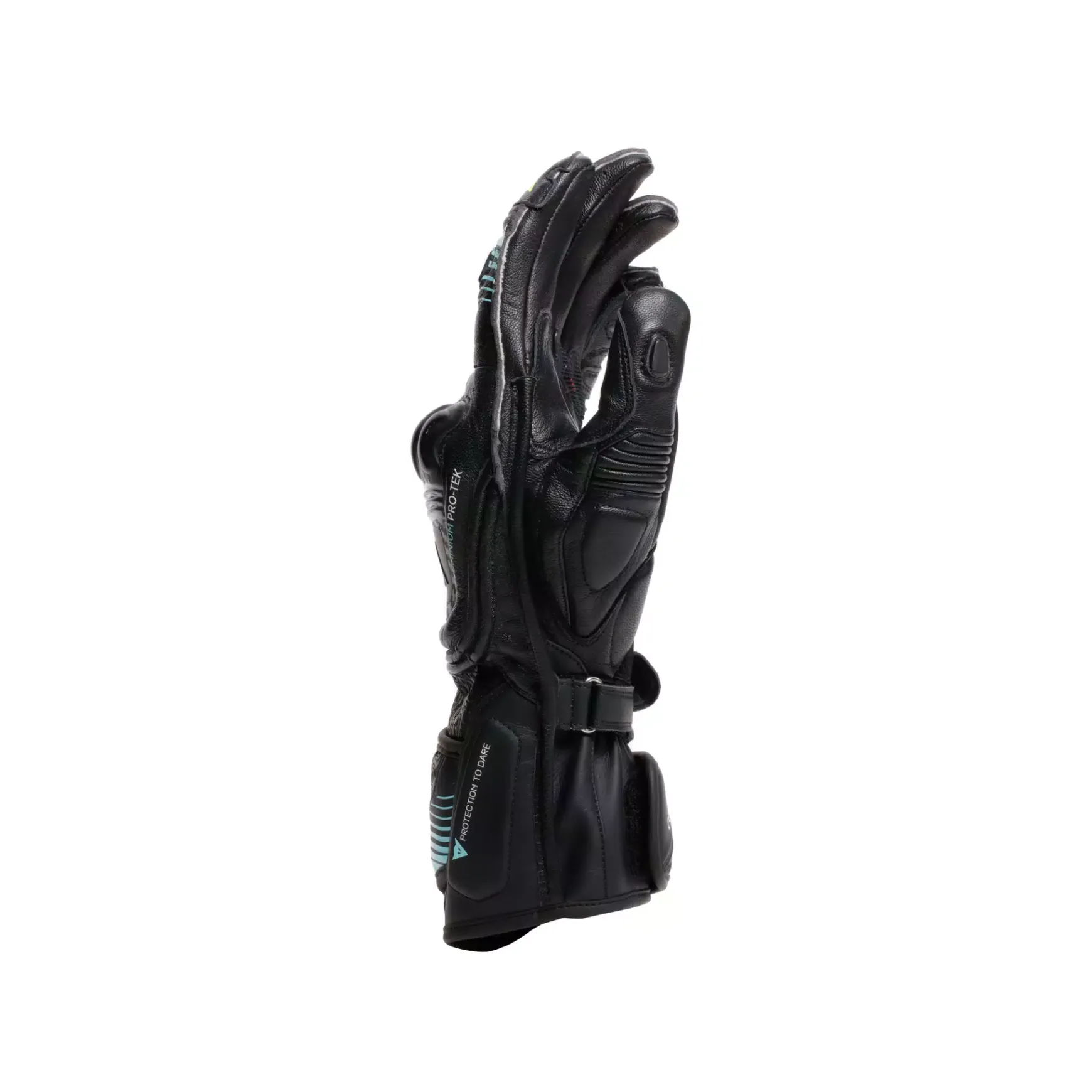 Dainese FIERO - MOTORRAD-RENNHANDSCHUH AUS LEDER BLACK/WATER/YELLOW FLUO Sale
