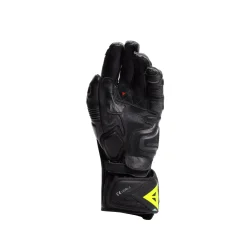 Dainese FIERO - MOTORRAD-RENNHANDSCHUH AUS LEDER BLACK/WATER/YELLOW FLUO Sale