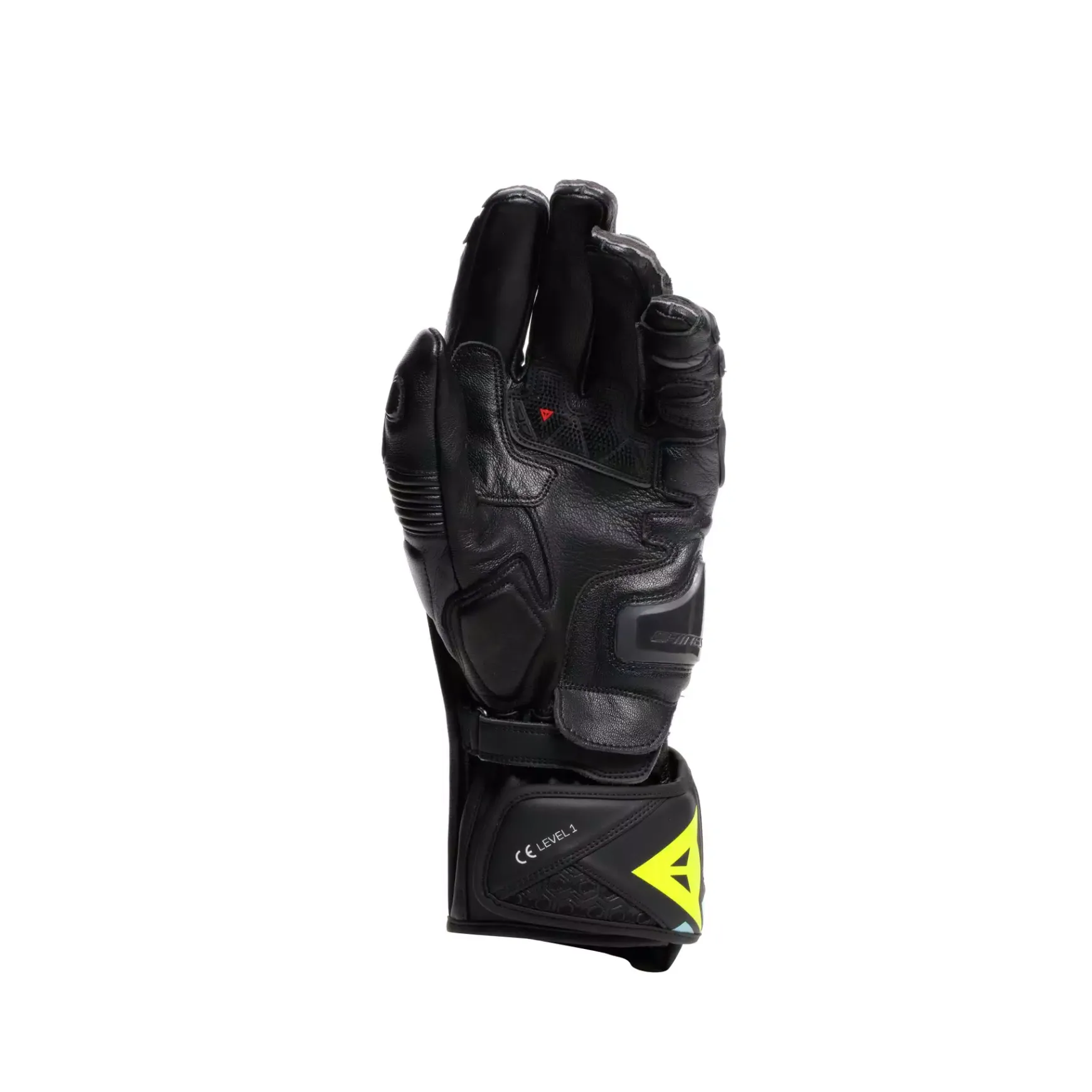 Dainese FIERO - MOTORRAD-RENNHANDSCHUH AUS LEDER BLACK/WATER/YELLOW FLUO Sale