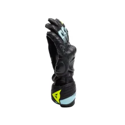 Dainese FIERO - MOTORRAD-RENNHANDSCHUH AUS LEDER BLACK/WATER/YELLOW FLUO Sale