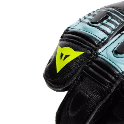 Dainese FIERO - MOTORRAD-RENNHANDSCHUH AUS LEDER BLACK/WATER/YELLOW FLUO Sale