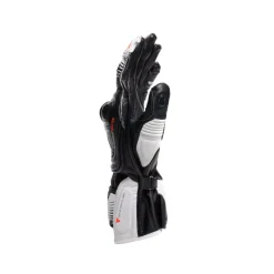 Dainese FIERO - MOTORRAD-RENNHANDSCHUH AUS LEDER BLACK/WHITE/RED-FLUO