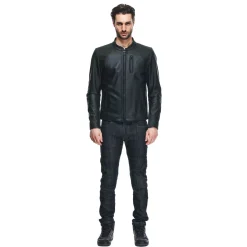 Dainese FULCRO LEATHER JACKET BLACK Clearance