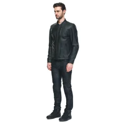 Dainese FULCRO LEATHER JACKET BLACK Clearance