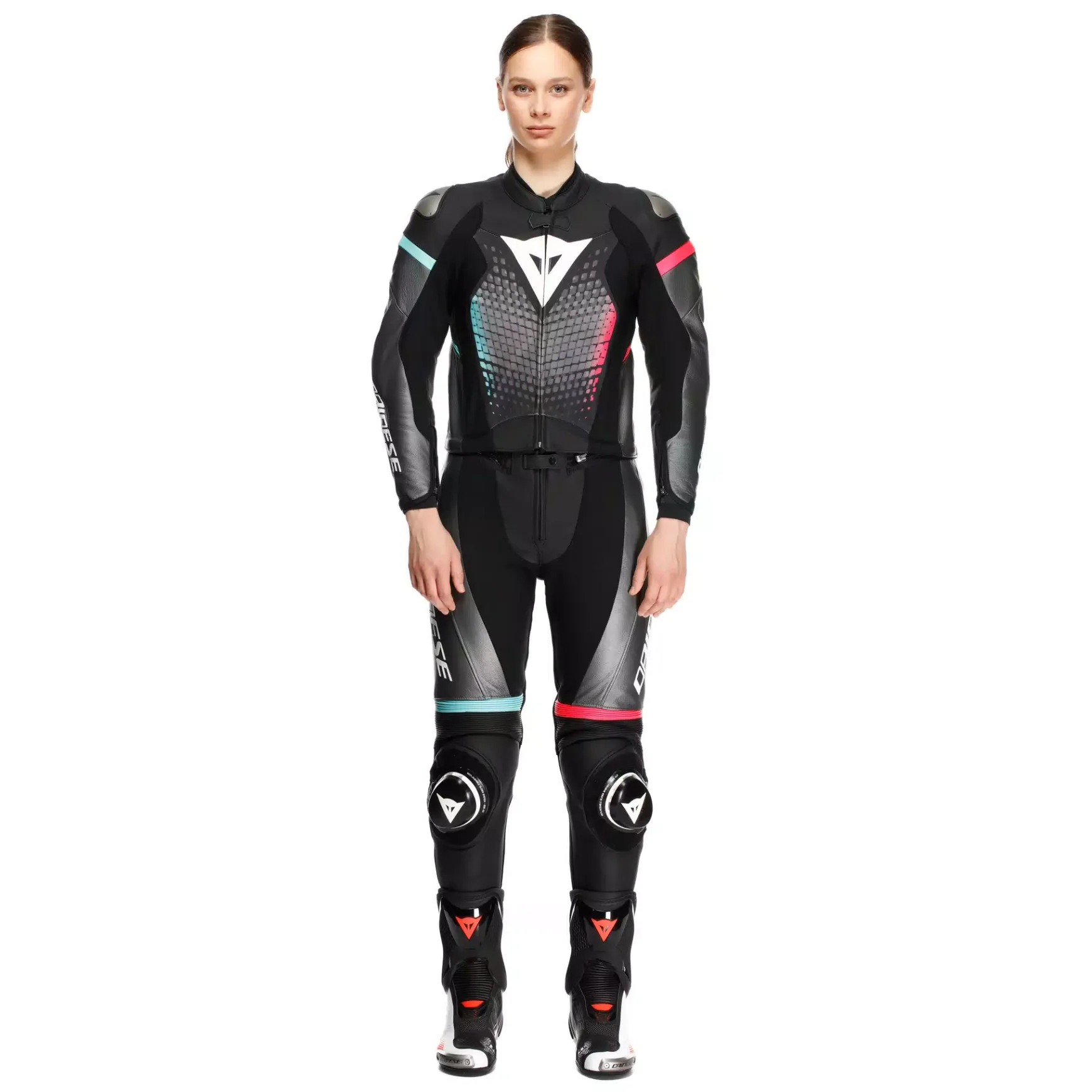 Dainese FULMINEA - ZWEITEILIGER LEDERANZUG DAMEN BLACK/ANTHRACITE/WHITE Discount