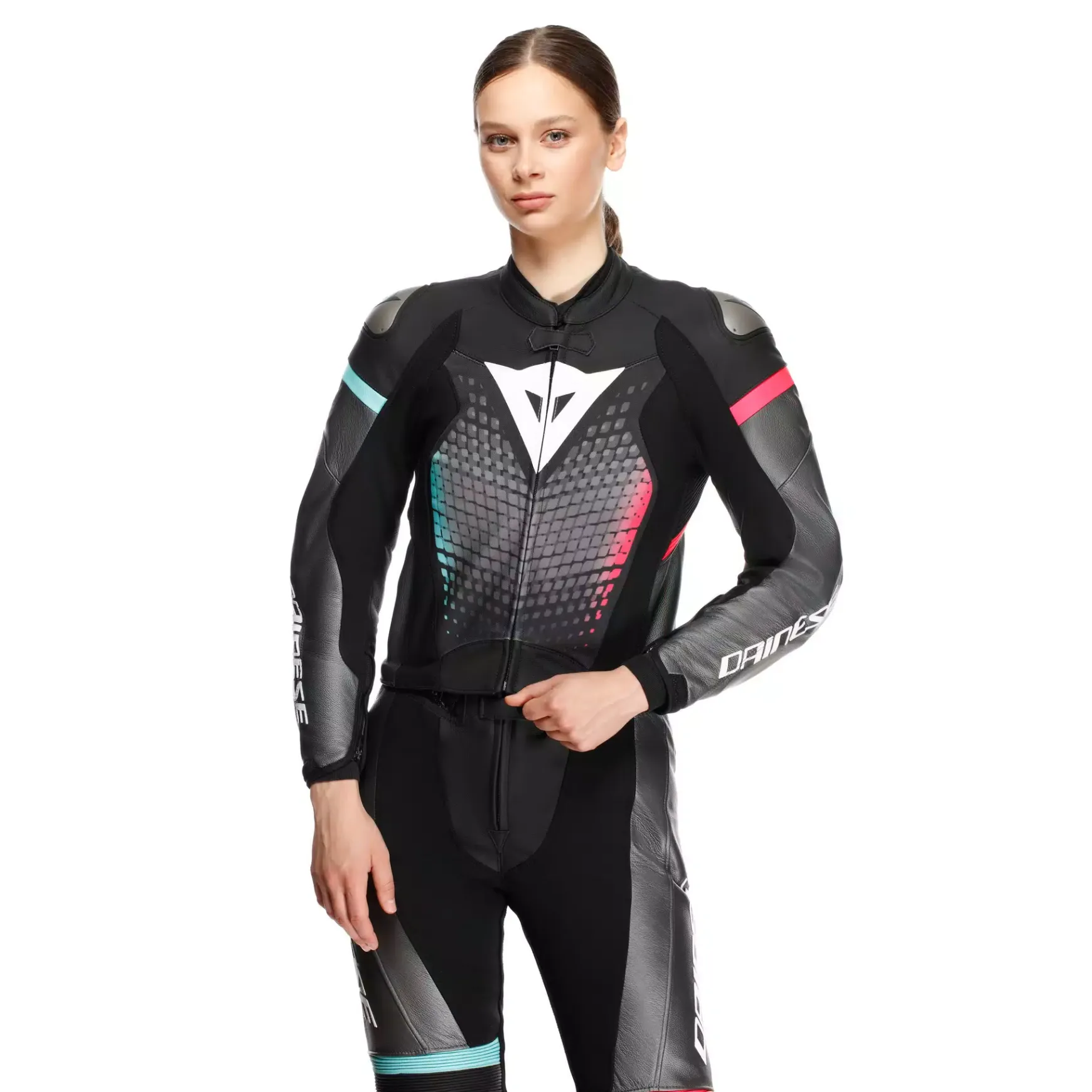 Dainese FULMINEA - ZWEITEILIGER LEDERANZUG DAMEN BLACK/ANTHRACITE/WHITE Discount