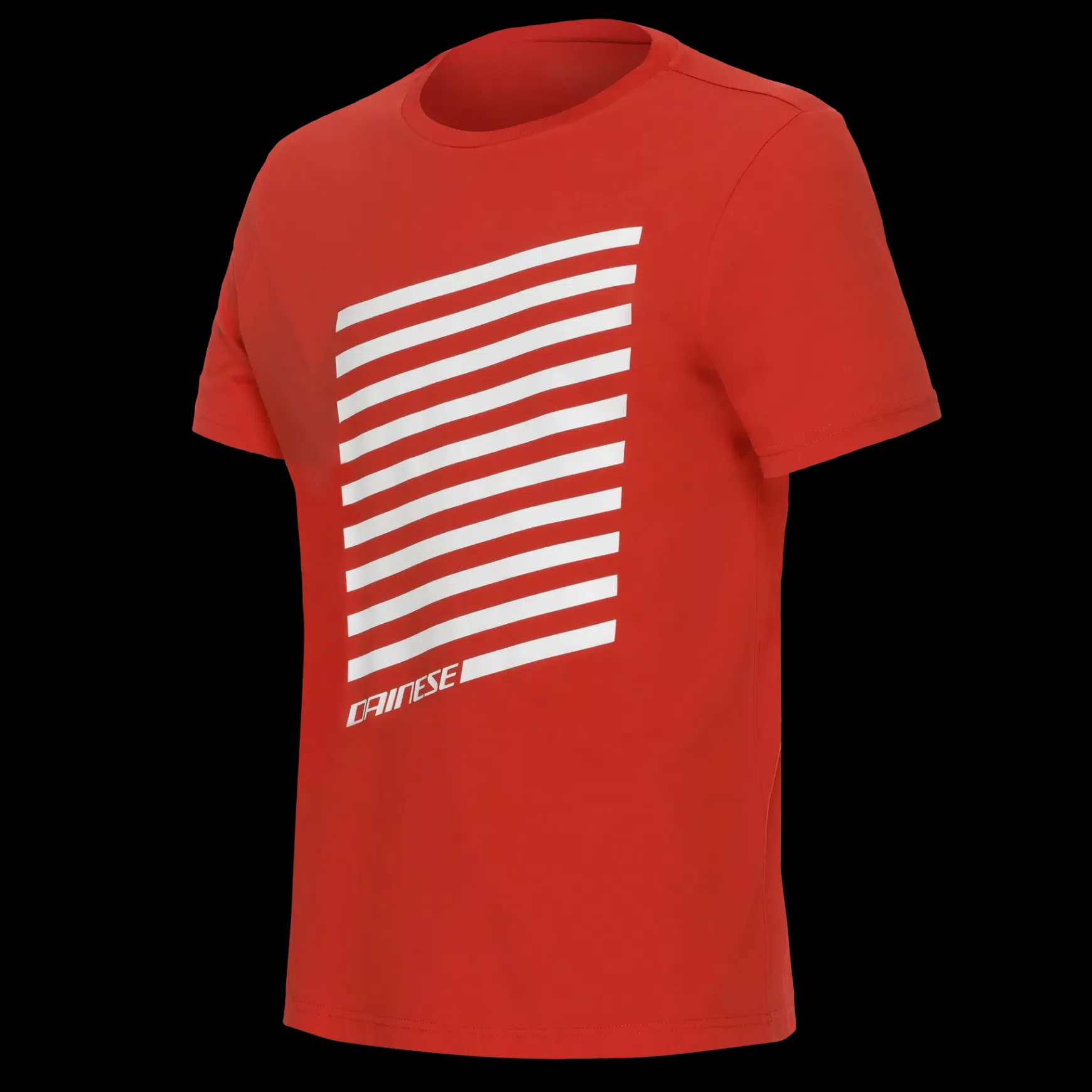 Dainese GEOMETRICA - RUNDHALS T SHIRT HERREN RED/WHITE STRIPES Clearance