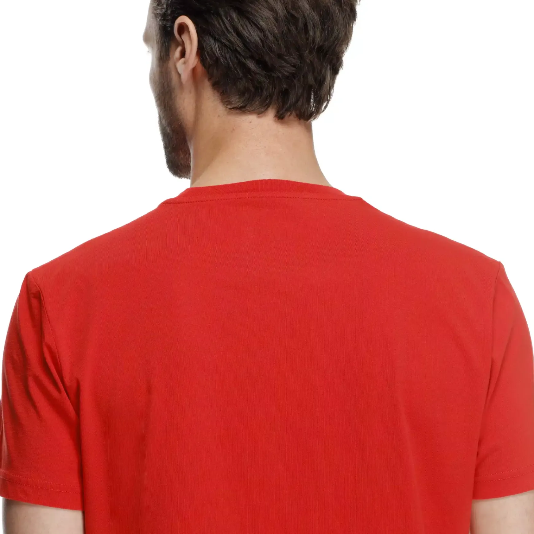 Dainese GEOMETRICA - RUNDHALS T SHIRT HERREN RED/WHITE STRIPES Clearance