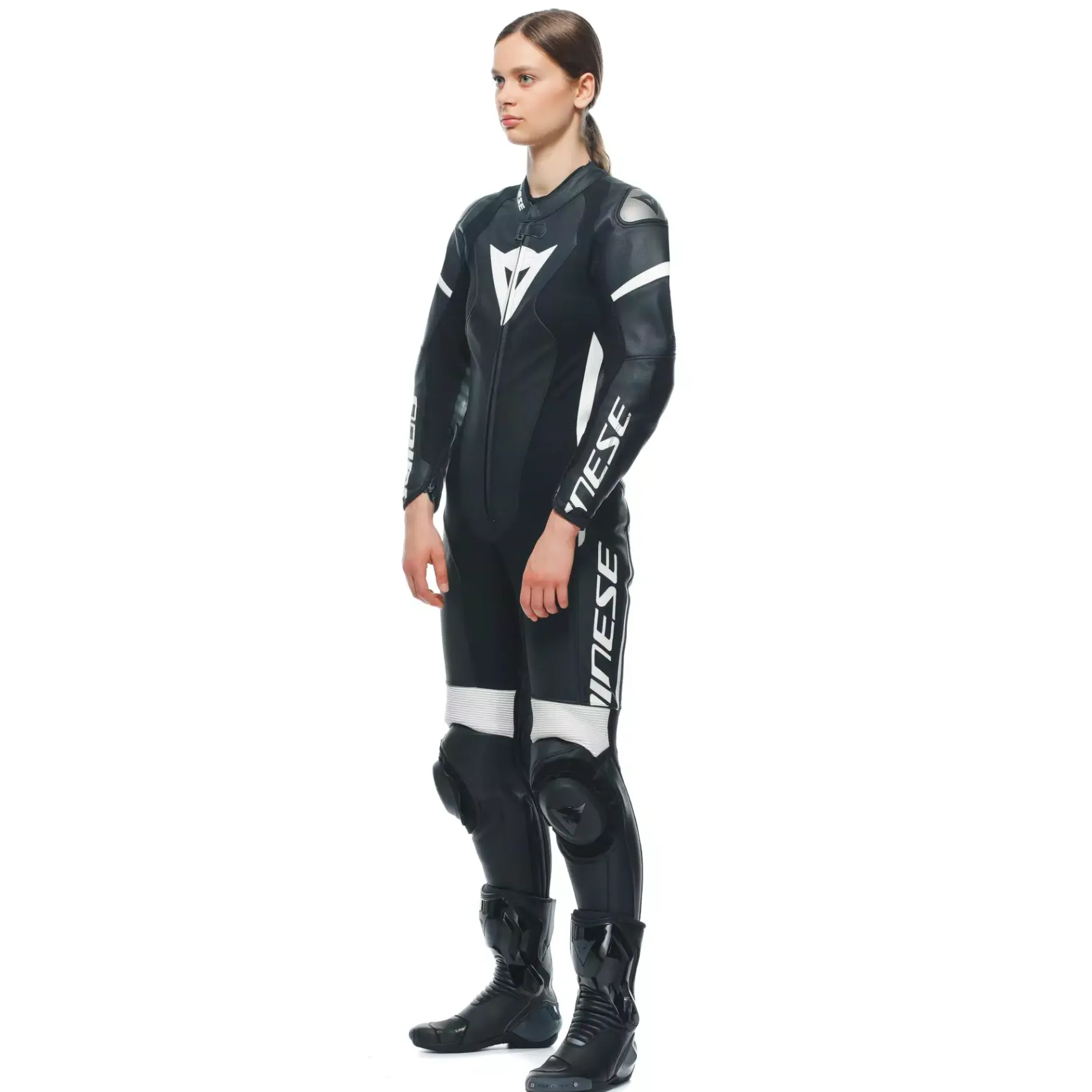 Dainese GROBNIK LADY LEATHER 1PC SUIT PERF BLACK/BLACK/WHITE Clearance