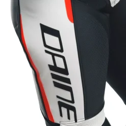Dainese GROBNIK LADY LEATHER 1PC SUIT PERF BLACK/WHITE/FLUO-RED