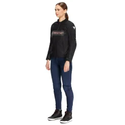 Dainese HEROSPHERE AIR - DAMEN-MOTORRADJACKE BLACK/WHITE/PEACH