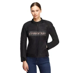 Dainese HEROSPHERE AIR - DAMEN-MOTORRADJACKE BLACK/WHITE/PEACH