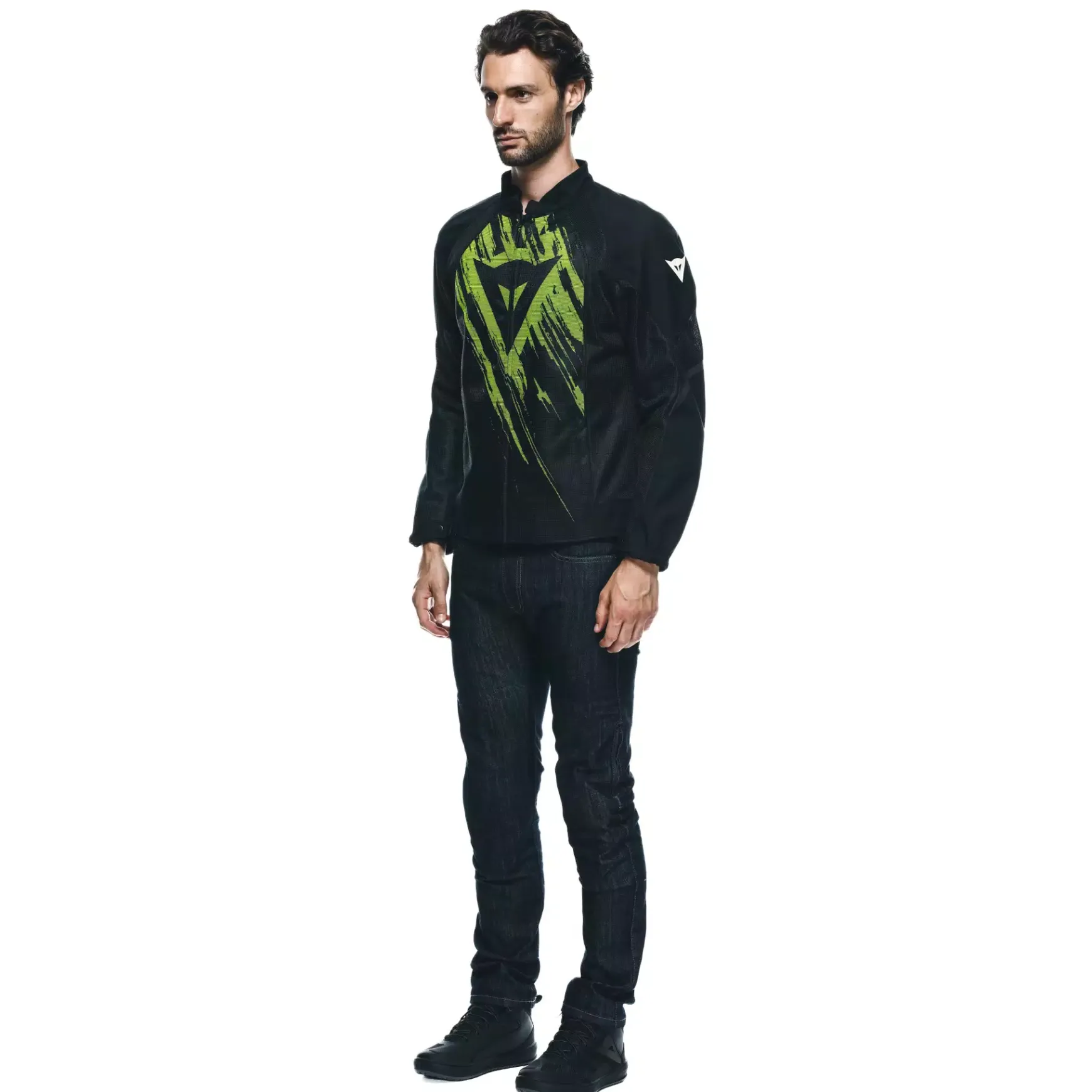 Dainese HEROSPHERE AIR - MOTORRADJACKE SOMMER HERREN BLACK/FLUO YELLOW TARMAC Online