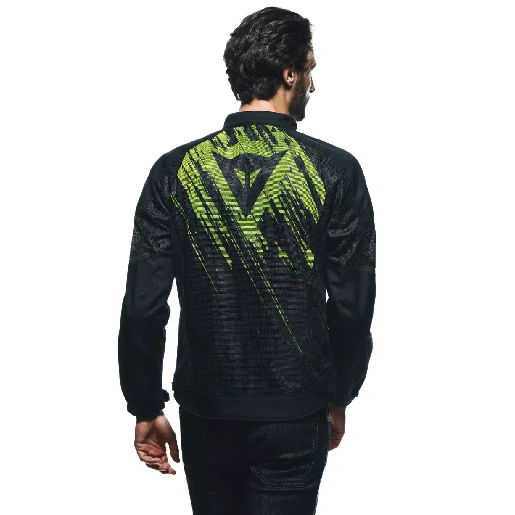 Dainese HEROSPHERE AIR - MOTORRADJACKE SOMMER HERREN BLACK/FLUO YELLOW TARMAC Online