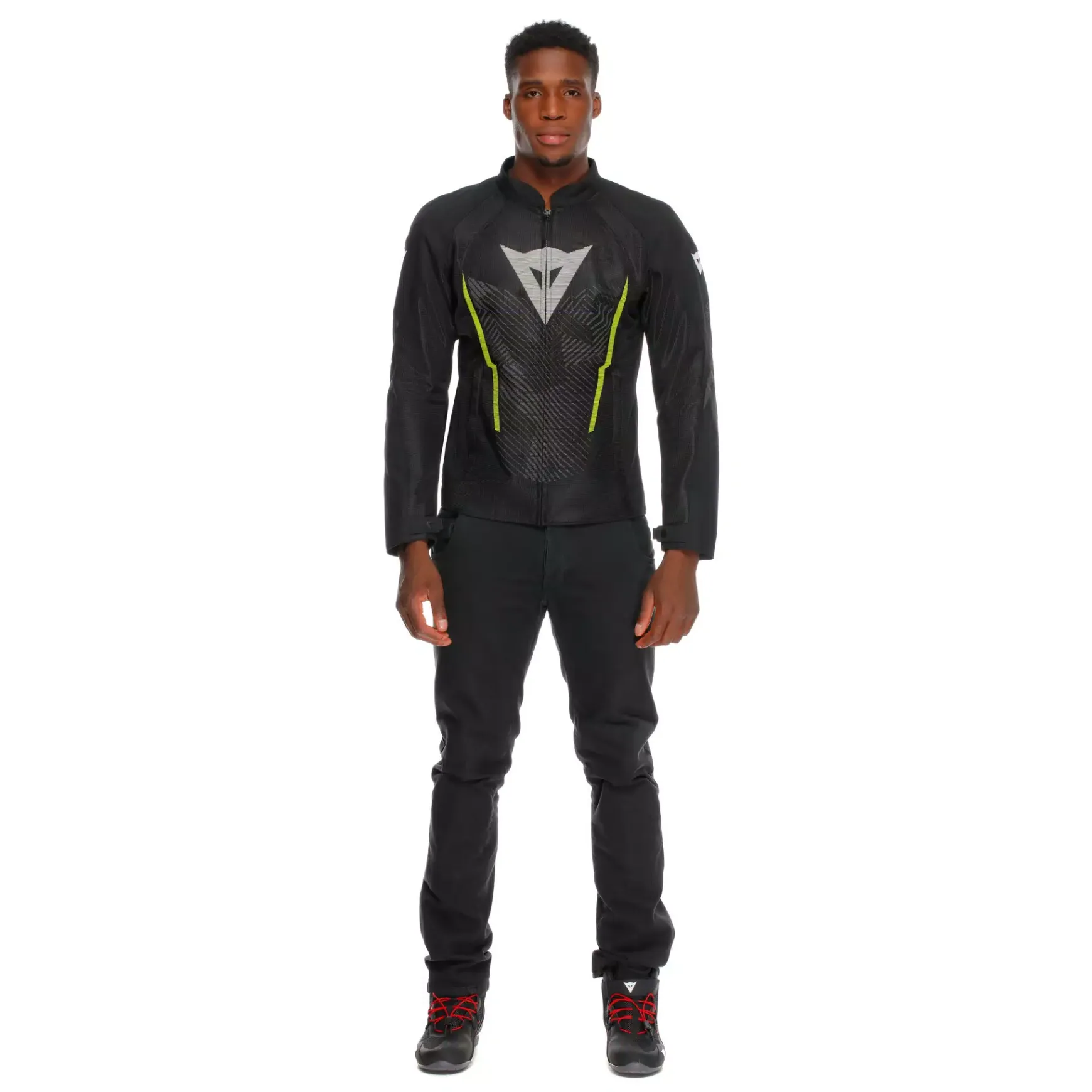 Dainese HEROSPHERE AIR - MOTORRADJACKE SOMMER HERREN BLACK/WHITE/YELLOW-FLUO Sale