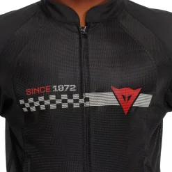 Dainese HEROSPHERE AIR - MOTORRADJACKE SOMMER HERREN BLACK/WHITE STRIPES/RED Outlet