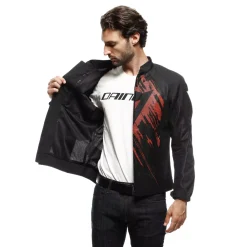 Dainese HEROSPHERE AIR - MOTORRADJACKE SOMMER HERREN BLACK/RED TARMAC New