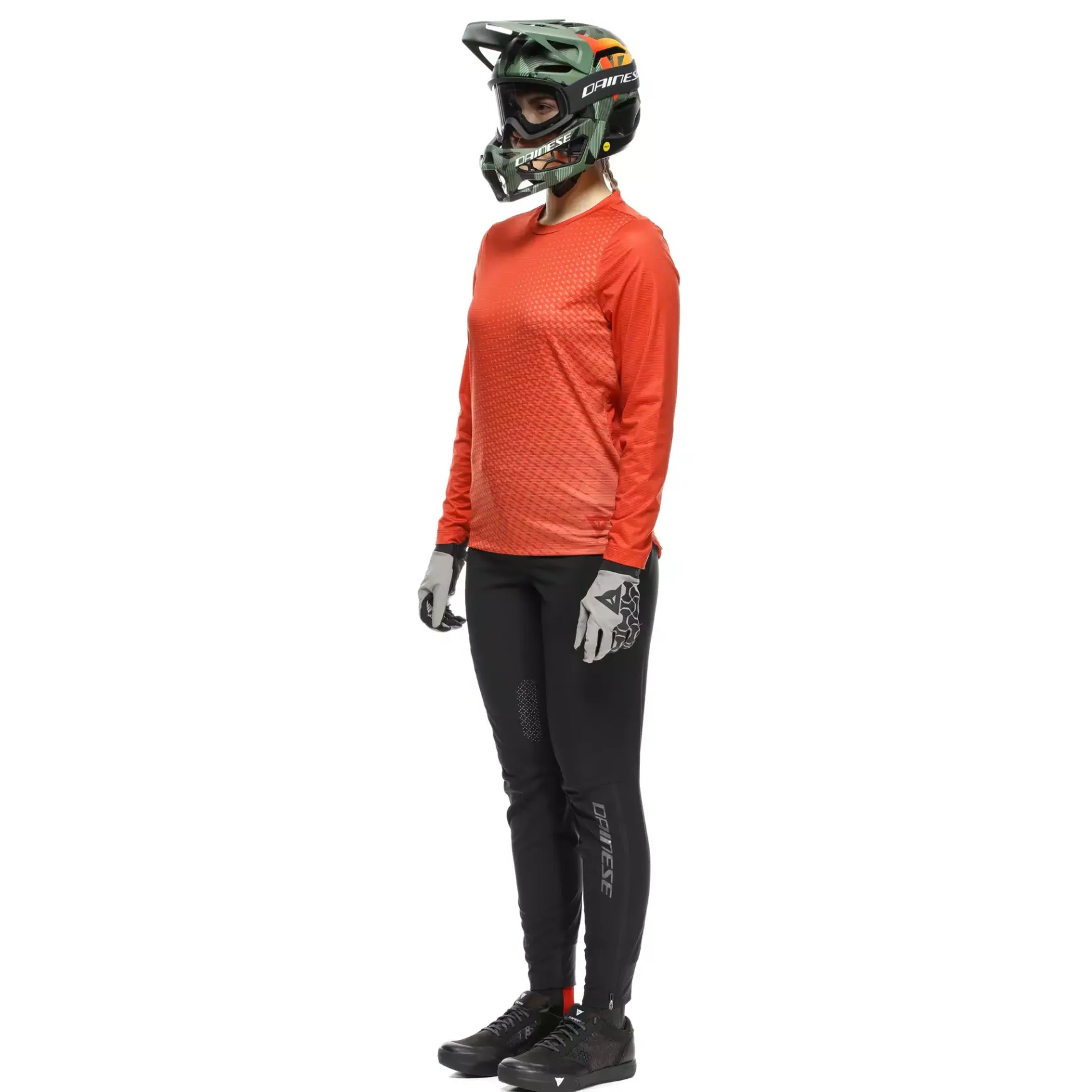 Dainese HG AER JERSEY LS - DAMEN LANGARM-BIKE-SHIRT RED Hot