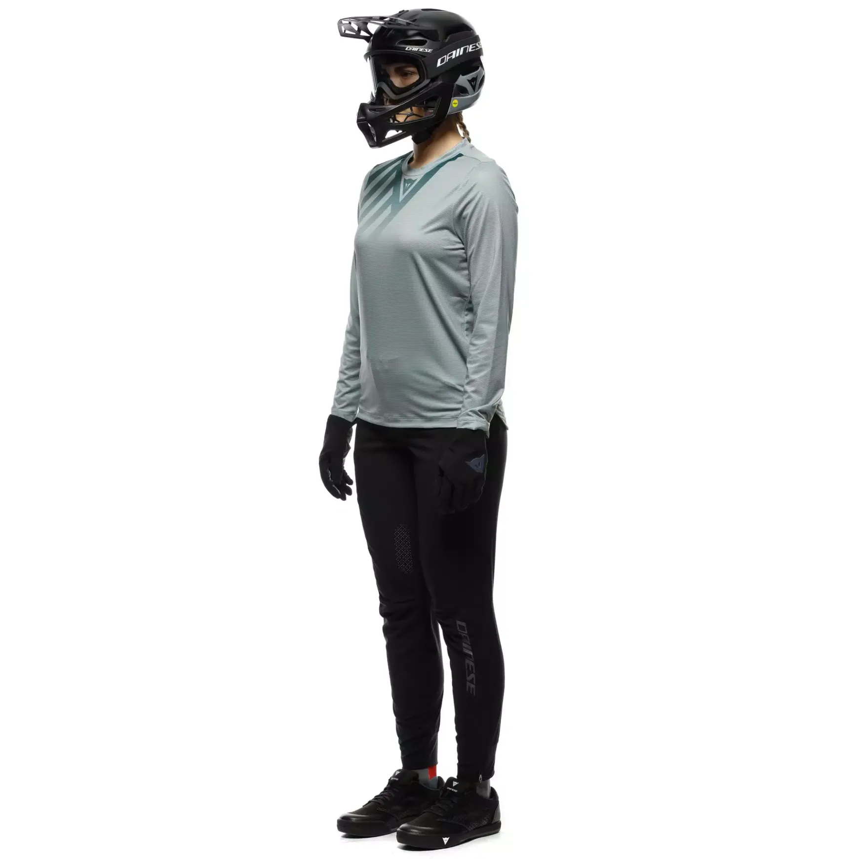 Dainese HG AER JERSEY LS - DAMEN LANGARM-BIKE-SHIRT GREEN-WATER Hot