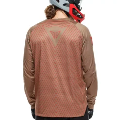 Dainese HG AER JERSEY LS - HERREN LANGARM-BIKE-SHIRT BROWN/RED New