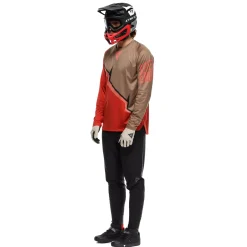 Dainese HG AER JERSEY LS - HERREN LANGARM-BIKE-SHIRT RED/BROWN/BLACK Sale