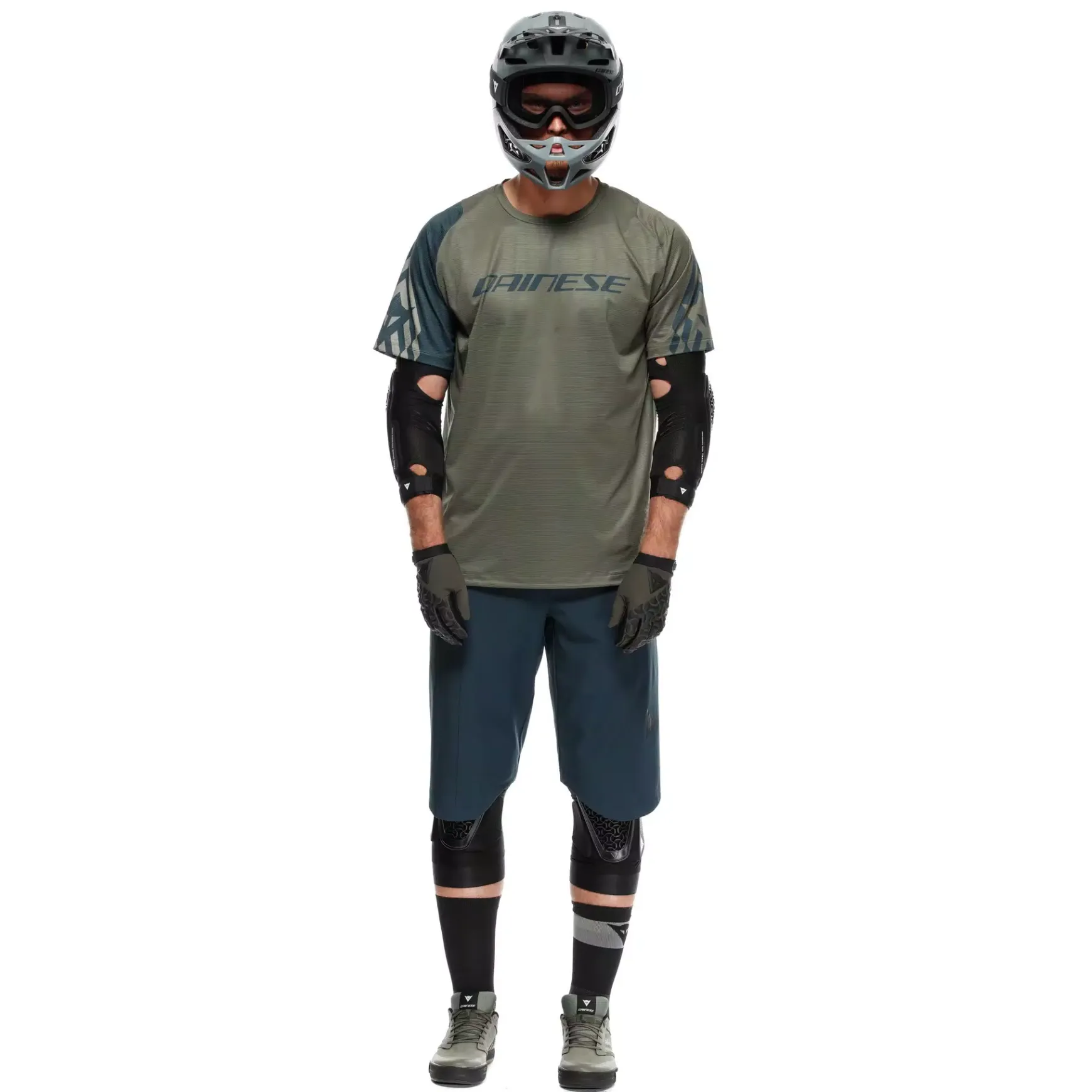 Dainese HG AER JERSEY SS - HERREN KURZARM-BIKE-SHIRT GREEN/BLUE Clearance