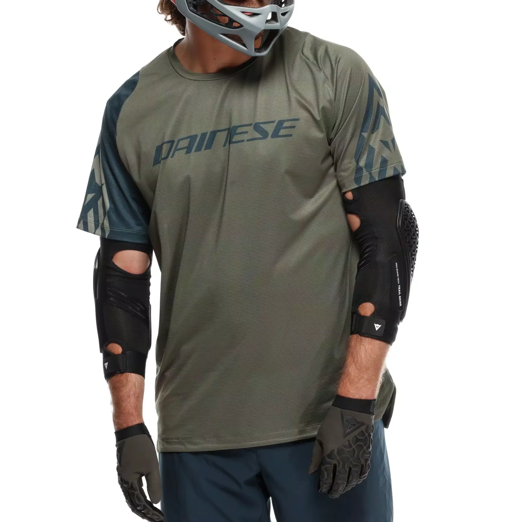 Dainese HG AER JERSEY SS - HERREN KURZARM-BIKE-SHIRT GREEN/BLUE Clearance