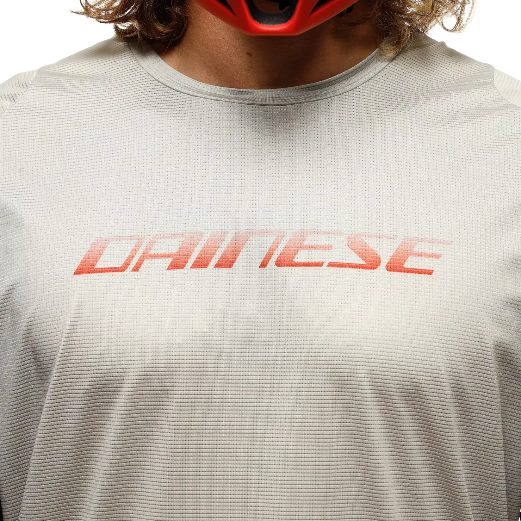 Dainese HG AER JERSEY SS - HERREN KURZARM-BIKE-SHIRT TAUPE/RED New