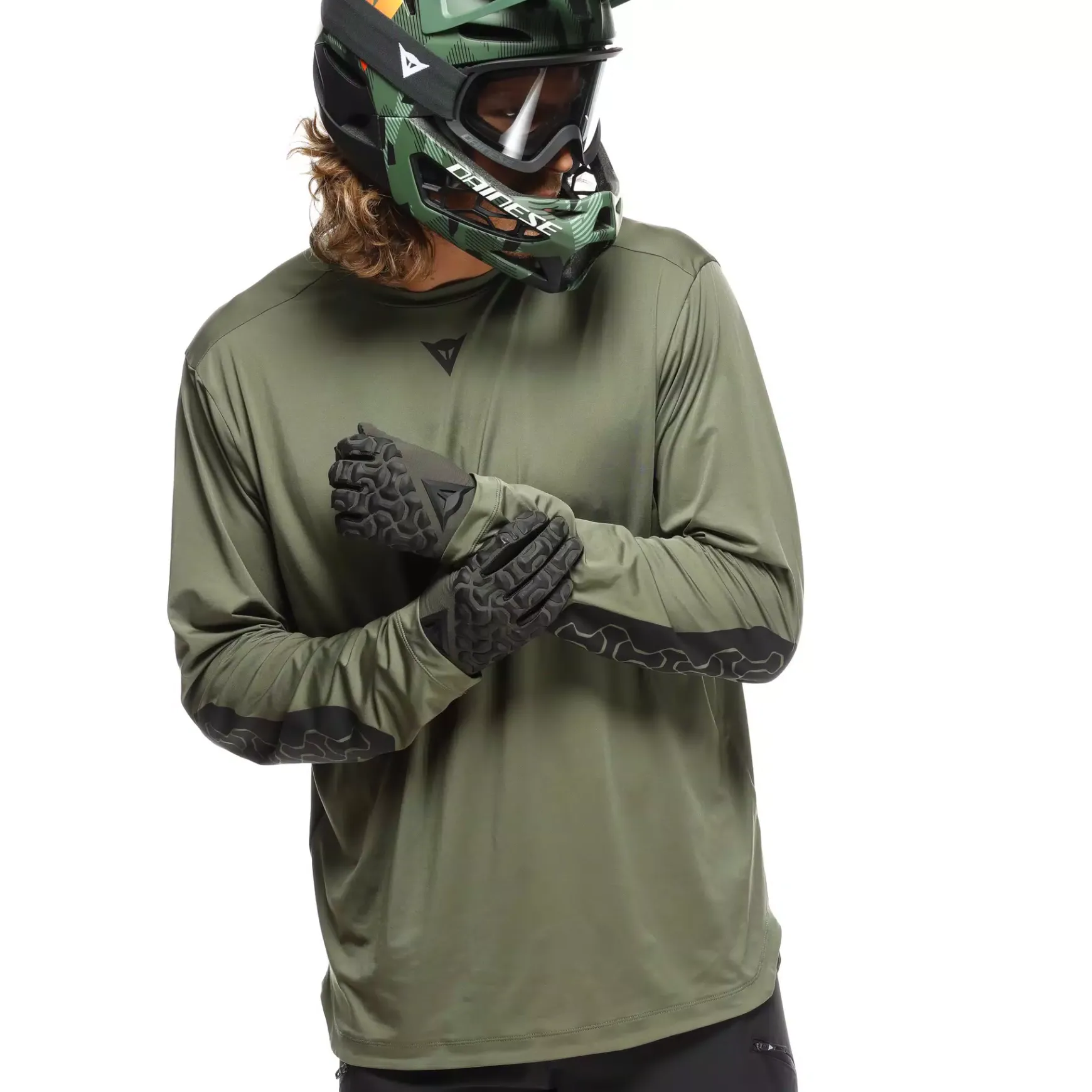 Dainese HG ROX JERSEY LS - HERREN LANGARM-BIKE-SHIRT GREEN New