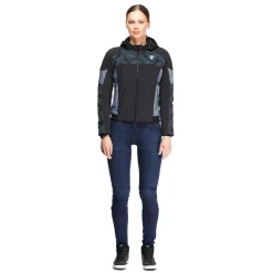 Dainese IGNITE 2 - MOTORRADJACKE TEXTIL FÜR DAMEN BLACK/BLUE MIRAGE Hot