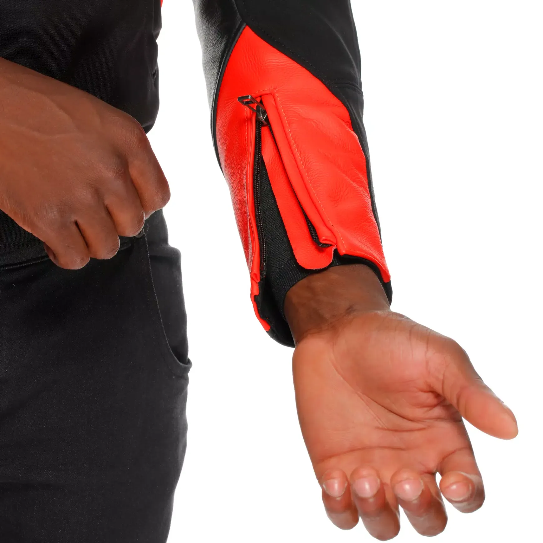 Dainese IPERATTIVA - HERREN-MOTORKRADJACKE AUS LEDER UND STOFF RED-FLUO/BLACK Online