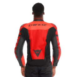 Dainese IPERATTIVA - HERREN-MOTORKRADJACKE AUS LEDER UND STOFF RED-FLUO/BLACK Online