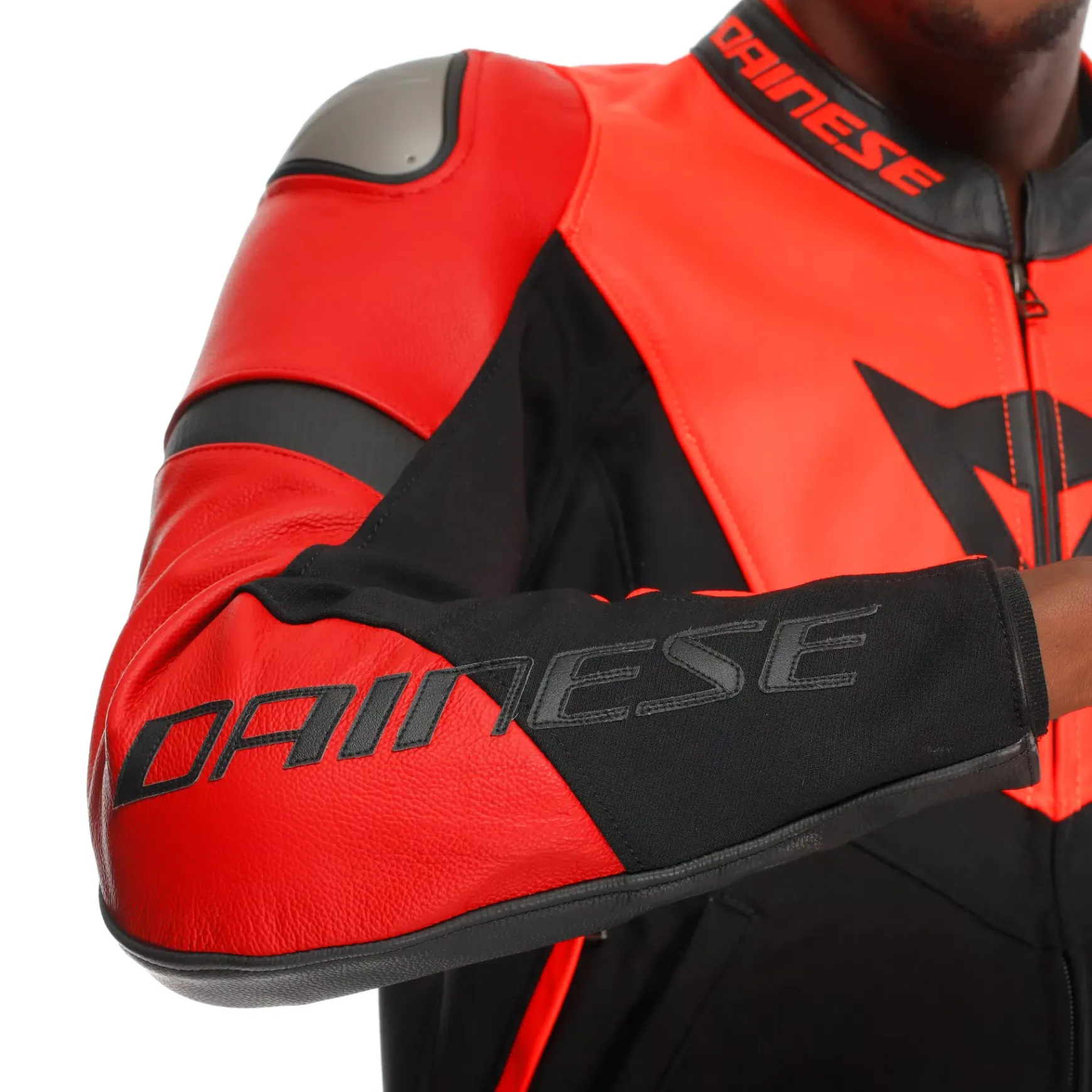Dainese IPERATTIVA - HERREN-MOTORKRADJACKE AUS LEDER UND STOFF RED-FLUO/BLACK Online