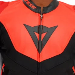 Dainese IPERATTIVA - HERREN-MOTORKRADJACKE AUS LEDER UND STOFF RED-FLUO/BLACK Online