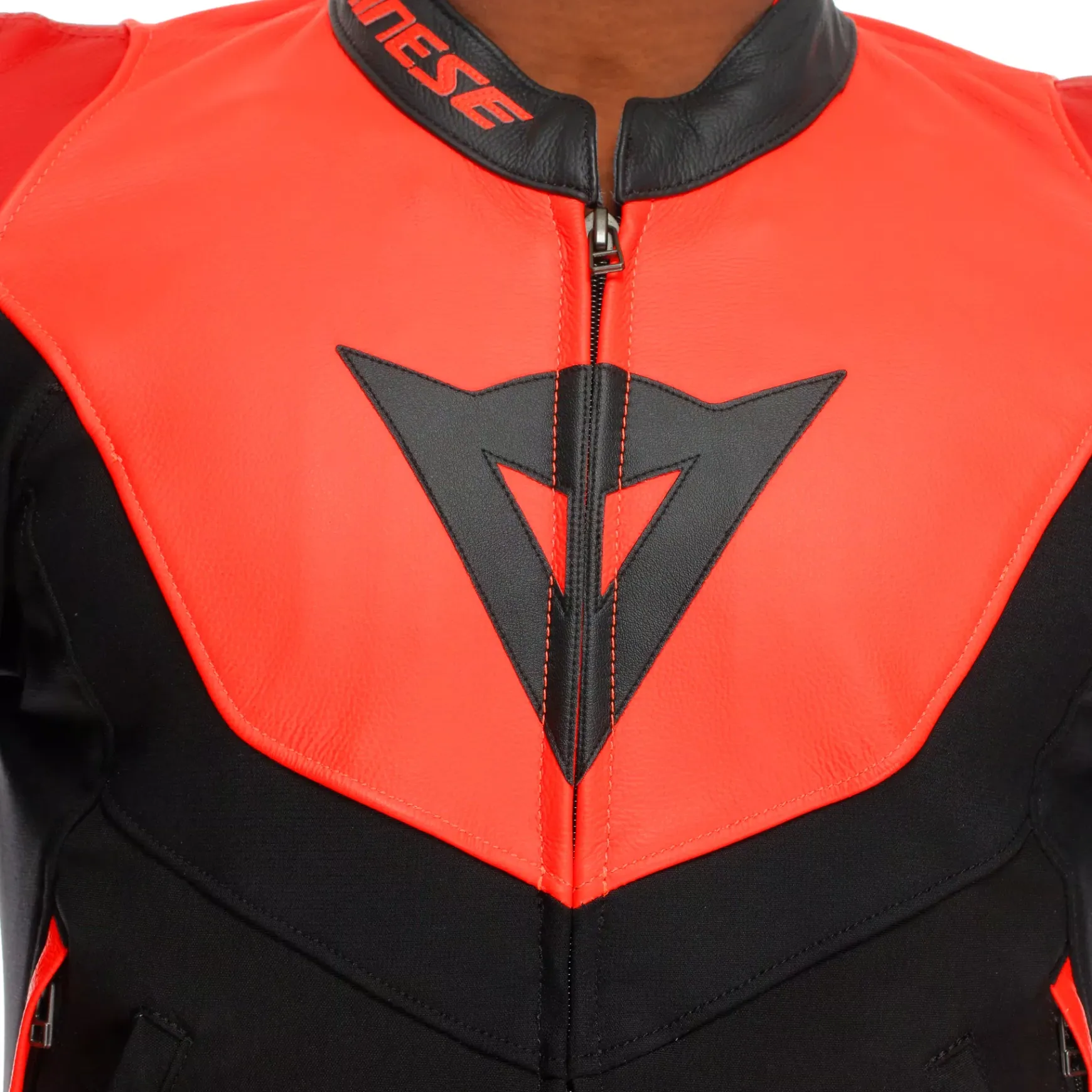 Dainese IPERATTIVA - HERREN-MOTORKRADJACKE AUS LEDER UND STOFF RED-FLUO/BLACK Online