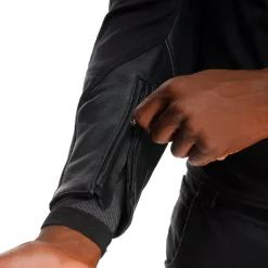 Dainese IPERATTIVA - HERREN-MOTORKRADJACKE AUS LEDER UND STOFF BLACK/BLACK