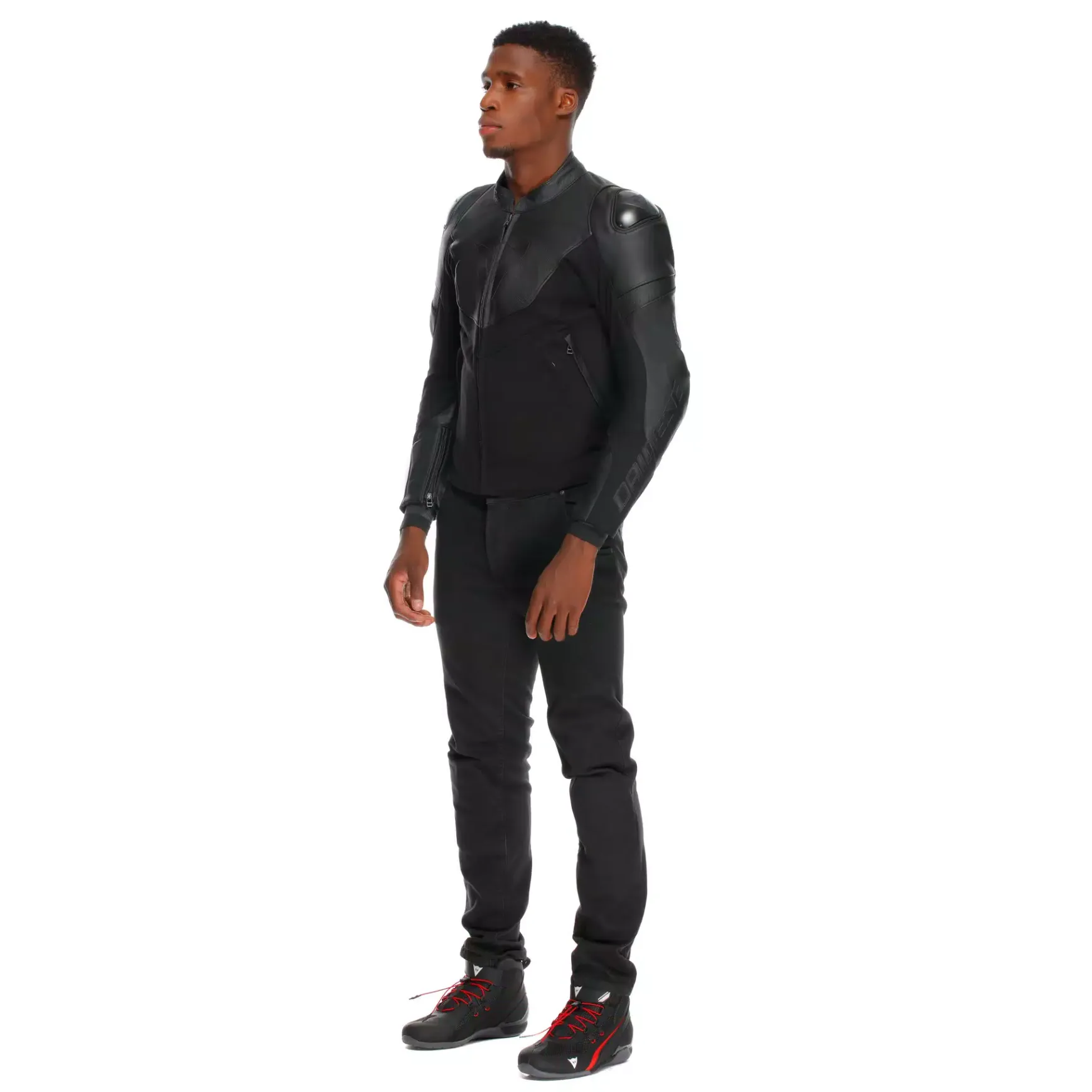 Dainese IPERATTIVA - HERREN-MOTORKRADJACKE AUS LEDER UND STOFF BLACK/BLACK