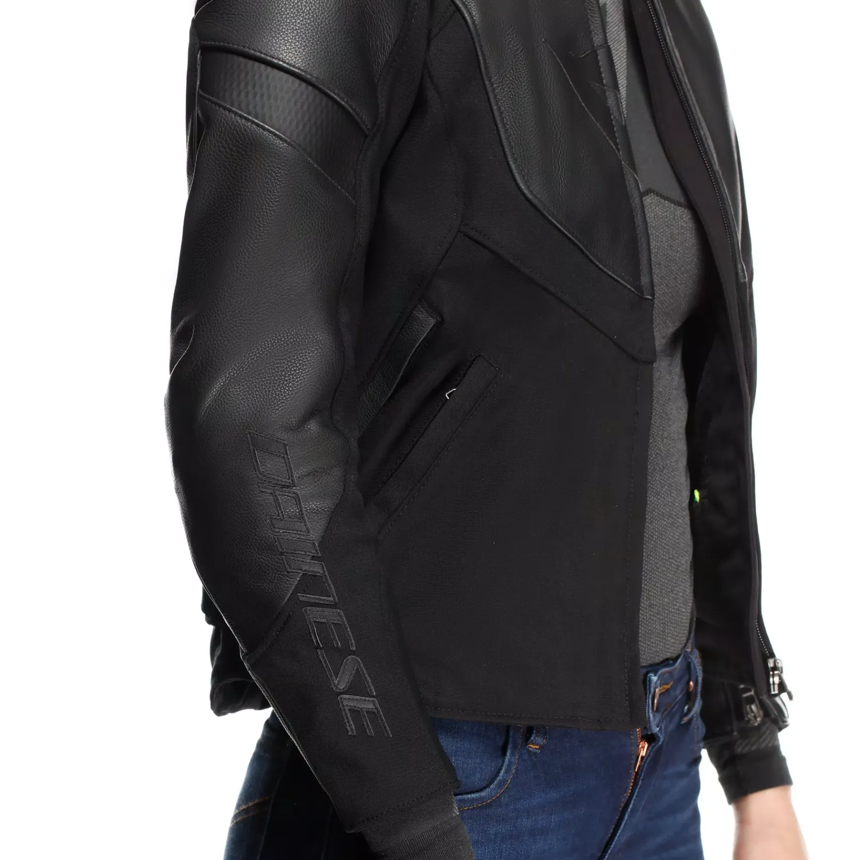 Dainese IPERATTIVA - MOTORRADJACKE AUS LEDER UND STOFF FÜR DAMEN BLACK/BLACK Online