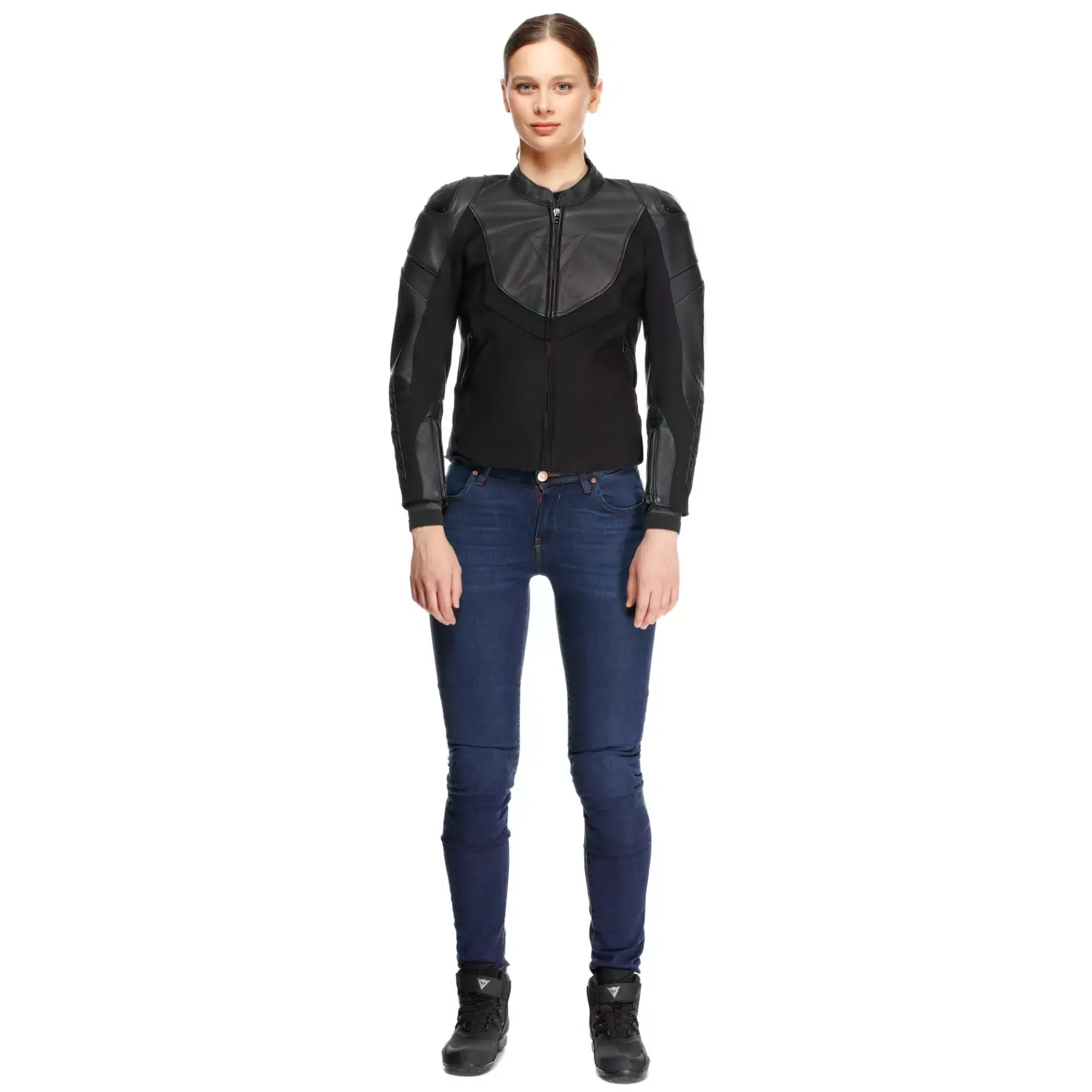 Dainese IPERATTIVA - MOTORRADJACKE AUS LEDER UND STOFF FÜR DAMEN BLACK/BLACK Online