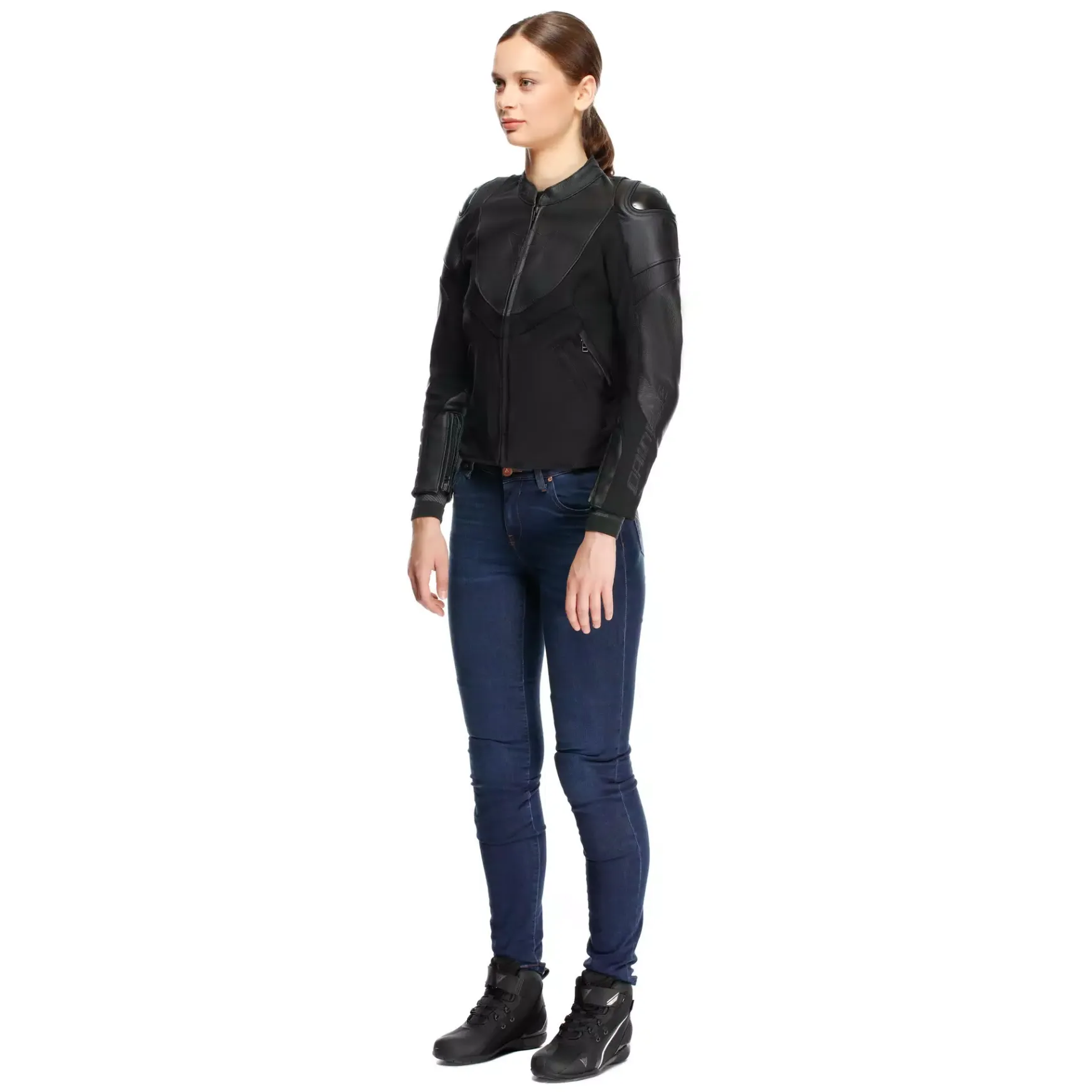 Dainese IPERATTIVA - MOTORRADJACKE AUS LEDER UND STOFF FÜR DAMEN BLACK/BLACK Online
