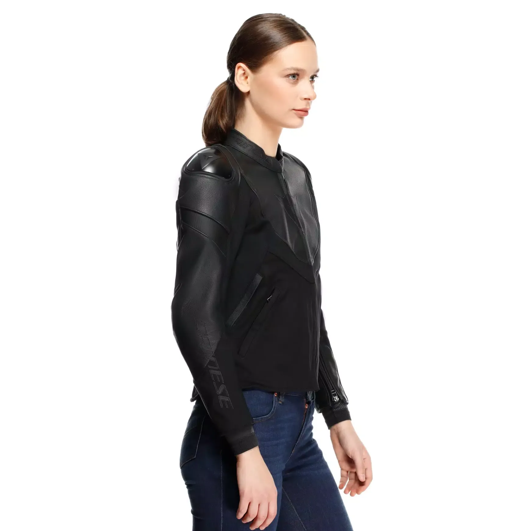 Dainese IPERATTIVA - MOTORRADJACKE AUS LEDER UND STOFF FÜR DAMEN BLACK/BLACK Online